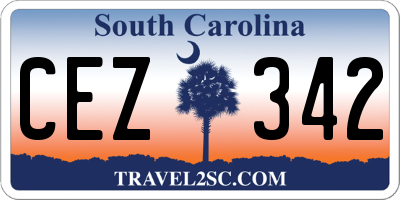 SC license plate CEZ342
