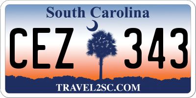 SC license plate CEZ343