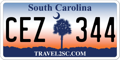 SC license plate CEZ344