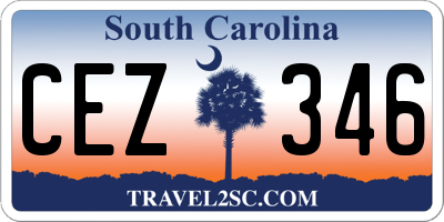 SC license plate CEZ346