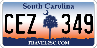 SC license plate CEZ349