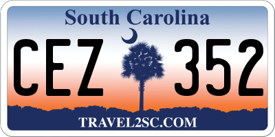 SC license plate CEZ352