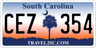 SC license plate CEZ354