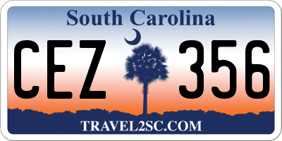 SC license plate CEZ356