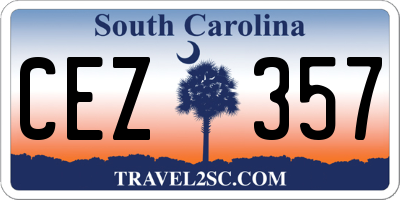 SC license plate CEZ357