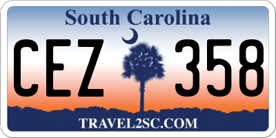 SC license plate CEZ358
