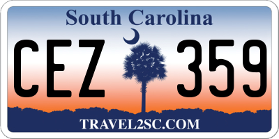 SC license plate CEZ359
