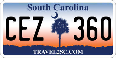SC license plate CEZ360