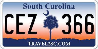 SC license plate CEZ366