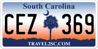 SC license plate CEZ369