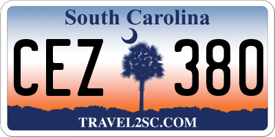 SC license plate CEZ380
