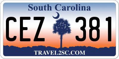 SC license plate CEZ381