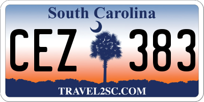 SC license plate CEZ383