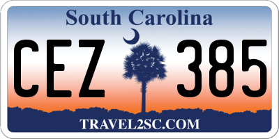 SC license plate CEZ385