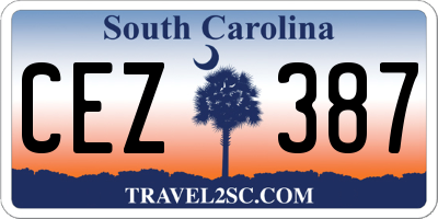 SC license plate CEZ387