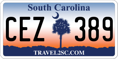SC license plate CEZ389
