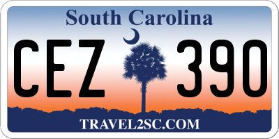 SC license plate CEZ390
