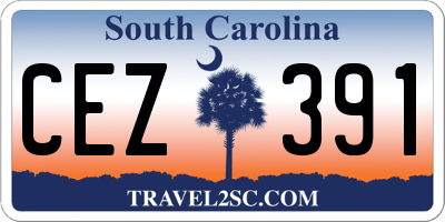 SC license plate CEZ391