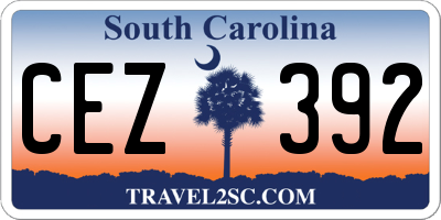 SC license plate CEZ392