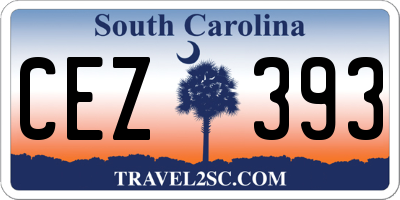 SC license plate CEZ393