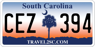 SC license plate CEZ394