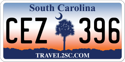 SC license plate CEZ396