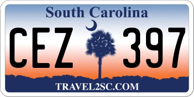 SC license plate CEZ397