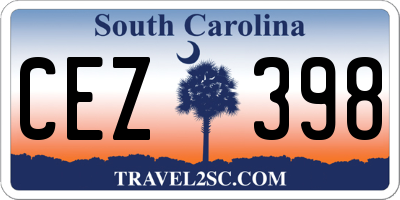 SC license plate CEZ398
