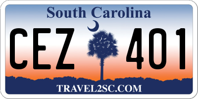 SC license plate CEZ401