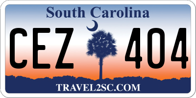 SC license plate CEZ404
