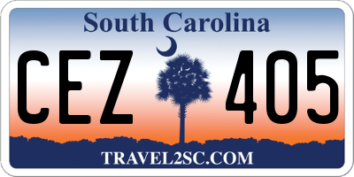 SC license plate CEZ405