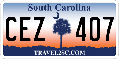 SC license plate CEZ407