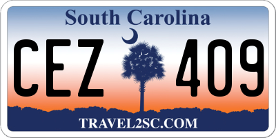 SC license plate CEZ409