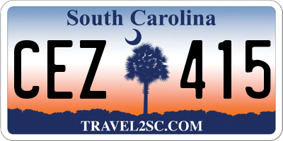 SC license plate CEZ415