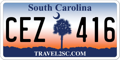 SC license plate CEZ416