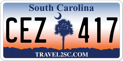 SC license plate CEZ417