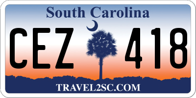 SC license plate CEZ418