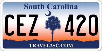 SC license plate CEZ420