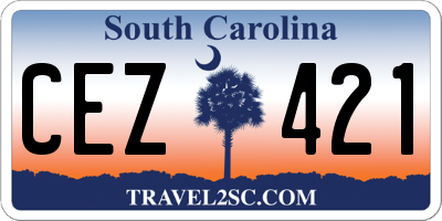 SC license plate CEZ421