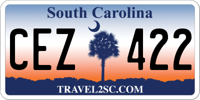 SC license plate CEZ422