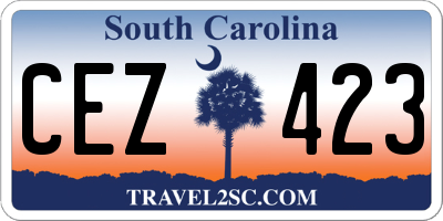 SC license plate CEZ423