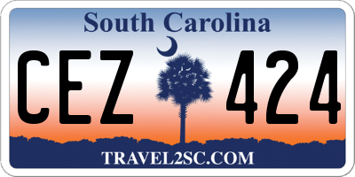 SC license plate CEZ424