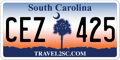 SC license plate CEZ425