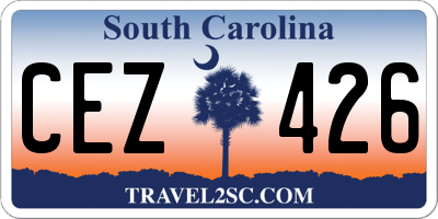 SC license plate CEZ426
