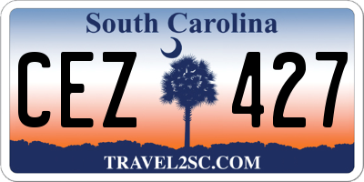 SC license plate CEZ427