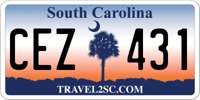 SC license plate CEZ431