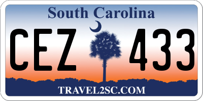 SC license plate CEZ433