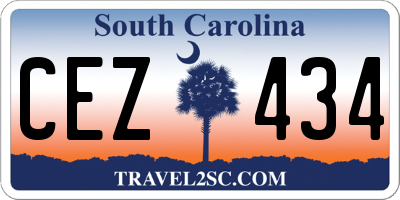 SC license plate CEZ434