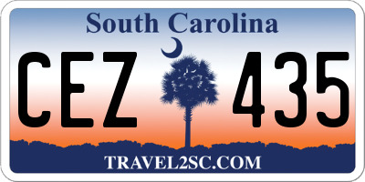 SC license plate CEZ435