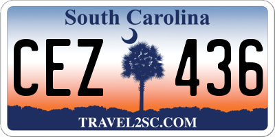 SC license plate CEZ436